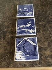 Currier And Ives Wall Tile. Lot Of 3 picture