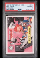 1987 TOPPS GARBAGE PAIL KIDS STICKERS #385a PHIL 'ER UP SERIES 7 PSA 10 GEM MINT picture