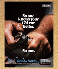 GM Mr. Goodwrench Genuine GM Car Parts Mechanic - Magazine Print Ads Poster 1987 picture