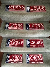 1976 Michigan plate —  ORIGINAL BRILLIANT vintage antique car tag picture