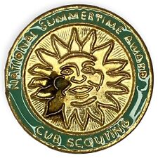 BEAR CUB SCOUT NATIONAL SUMMER TIME AWARD PIN BOY GIFT GREEN CAMP HIKE OA JAMBO picture