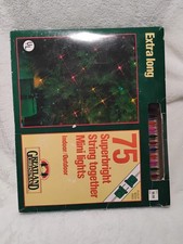 2 Vintage Greatland Christmas 75 Multicolor Mini Light Sets 150 Tested Working picture