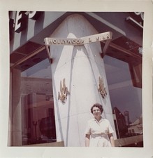 HOLLYWOOD & VINE Woman At Street Corner American Airlines Los Angeles CA 1960s picture