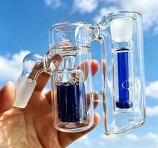 Multiple 19mm tire branches ash catcher blue for bong Smoking rig United States picture