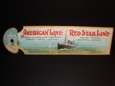 Circa 1880s American Line/Red Star Line Ledger Marker picture