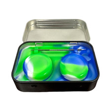 5ml Silicone Containers Green And Blue With Tool Tin Kit, Wax And Clay Scupting picture