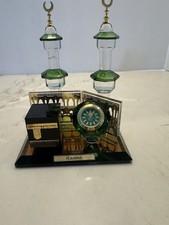 Kaaba Islamic Desk Clock Crystal Style Mecca Souvenir Magnetic Minarets Decor picture