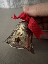 1999 International Silver Co. Christmas Bell Ornament Silverplated w/ Box picture