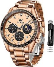 OLEVS Men's Fashion Minimalist Chronograph Watch picture