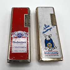 Vintage Budweiser Bud Light Spuds MacKenzie Side Strike Lighters 1980s picture