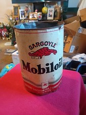 GARGOYLE MOBILOIL SOCONY MOBIL OIL CO PEGASUS 5-QUARTS METAL CAN Advertising  picture