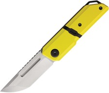 Maxace Capsule Linerlock Yellow Titanium Folding MagnaCut Pocket Knife MM291A picture