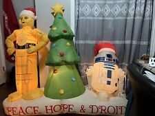 STAR WARS R2-D2 & C-3PO AIRBLOWN INFLATABLE 6FT 2015 GEMMY Preowned Read Info picture