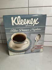NOS Vintage Kleenex brand blue dinner napkins 1984 50 Count picture