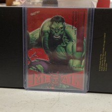 SkyBox Marvel Metal Universe Spider-Man Hulk #33 Precious Metal Gems 048/100 picture