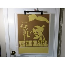Vintage 1967 The High Chaparral TV Show Poster Western Collectible Brown Yellow picture