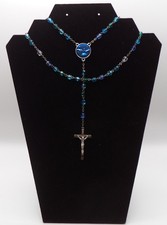 Official Vatican Museums Rosary Boxed Creation of Adam Blue Green Beads Italy 18 picture