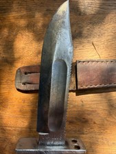Vintage Camillus NY Jet Pilot Survival Knife 5 “Sawback Blade Leather Sheath picture