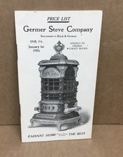 1906 Germer Stove Co Price List Booklet Erie Pa Radiant Home Stove………PA35 picture
