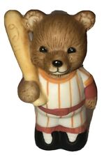 Vintage HomCo HOME INTERIORS Bear Figurine Baseball picture