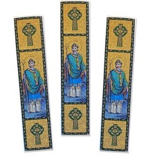 Saint St Patrick Icon Tapestry Bookmarks With Celtic Cross Book Marker 9 1/4