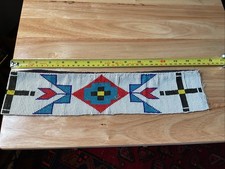 Authentic Vintage Beaded Native American Sash, Belt Or Decorative Strip 28 In picture