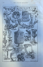 1893 Vintage Magazine Illustration Drinking Vessels of All Ages picture