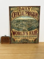 RARE-1904 St Louis World’s Fair Genuine Leather Coin Purse-Louisiana Purchase picture