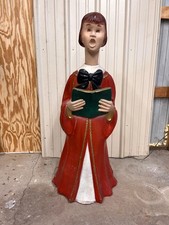 Vintage Blow Mold Caroler. ALFCO Artistic Latex Mold, 1960, 40 inch High - Girl picture