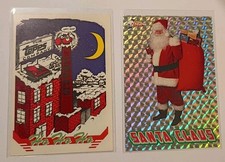 Topps Santa Claus 1993 Holiday Trading Cards Set of 2 picture