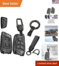 5 Button Key Fob Cover for GMC Sierra/Chevy Silverado 1500 2022-2026, 2500HD 350 picture