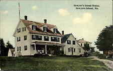 Sawyers Island Maine ME Sawyer's Island House Hotel c1910 Vintage Postcard picture