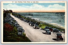 Antique Ohio Postcard SANDUSKY Cedar Point Lake Erie Auto Parking picture
