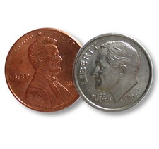 Sterling Magic Dime and Penny Close Up Coin Magic Trick Deluxe Set picture