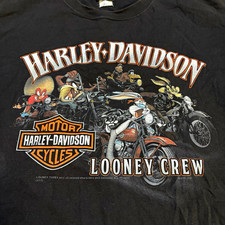 Harley-Davidson Looney Tunes Crew Shirt Black Sun Fade Men’s XL Florida tee picture