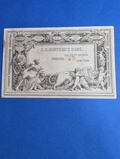 Antique C.G. Gunther's Sons Furriers Trade Card 184 Fifth Avenue New York c.1890 picture