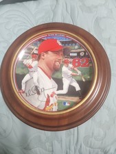 MLB Baseball Mark McGwire Home Run Plate Record Breaker Framed Plate #9539C  Vtg picture