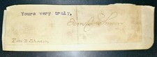 Tom L. Johnson Signature Cut Progressive Era Cleveland Mayor 1901-1909 Political picture
