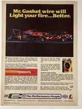 1975 Spark Plug Wires Print Ad Mr. Gasket Company Light Your Fire picture