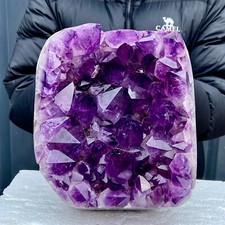 14.5LB Large Natural Amethyst geode quartz cluster crystal specimen Healing picture