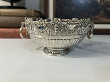 Vintage F.B. Rogers Silver Plated Bowl With Handles 2.25 Inches Tall picture
