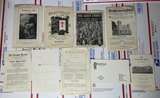 Lot of 9 Antique Church Programs First Presbyterian & More 1890's - 1920's picture