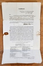 Antique 1830 document Dornoch, Scotland; Sutherland family member picture