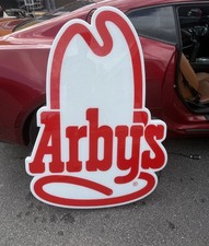 Vintage Arby's Restaurant Lighted Sign Hat Logo 120V Commercial LED Display  picture