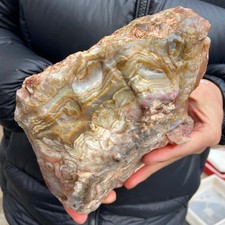 6lb Raw Natural Mexican Crazy Lace Agate Rough Crystal Rocks mineral Healing picture