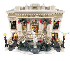 VTG Dept 56 Snow Village Museum of Art Lighted Christmas House w/ Box Retired picture
