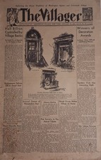 1935 THE VILLAGER Greenwich Village NEW YORK Newspaper Jan 10  picture