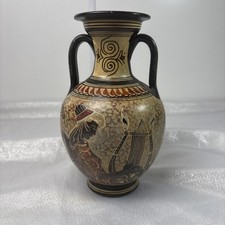 Greece Copy Of Classic Period 500 BC handmade Vase 7” Double Handle picture