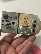 Antique Catholic Pocket Shrine Relic San Juan de Los Lagos,Santo Niño de Atocha picture