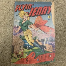 FLYIN’ JENNY #2  1947 GGA Headlights “Matt Baker Cover” Rare Blonde Final Issue picture